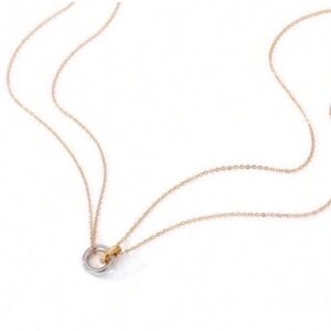 New! Gold Link Two Tone Necklace (3033) NWOT